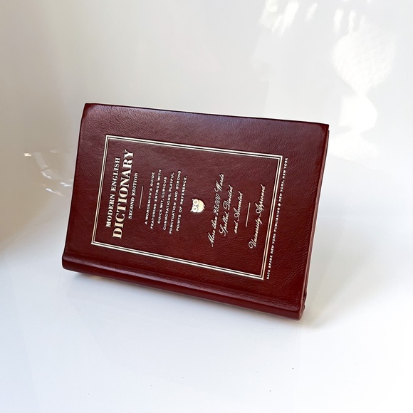 NWOT RARE Kate Spade Wordsmith Dictionary Clutch Toast Brown Camel Gold - Picture 4 of 15